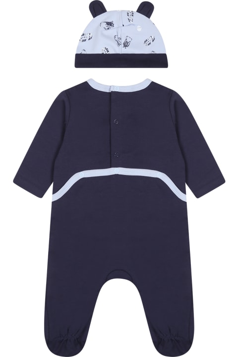 ベビーガールズのセール Timberland Blue Set For Baby Boy With Logo