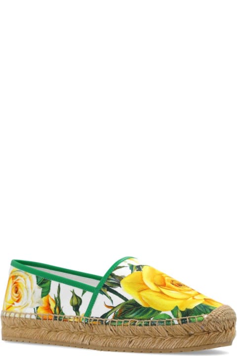 Flat Shoes for Women Dolce & Gabbana Floral Printed Espadrilles