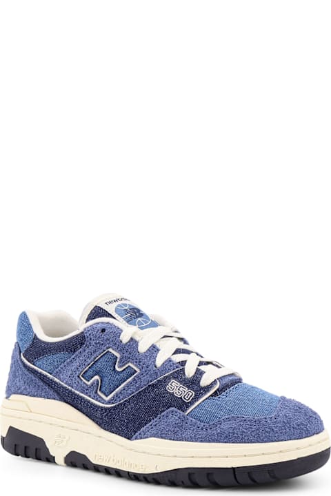 أدوات منزلية New Balance 550 Denim And Suede Sneakers