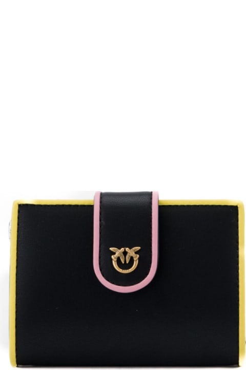 ウィメンズ Pinkoの財布 Pinko Leather Wallet With Multicolor Profiles