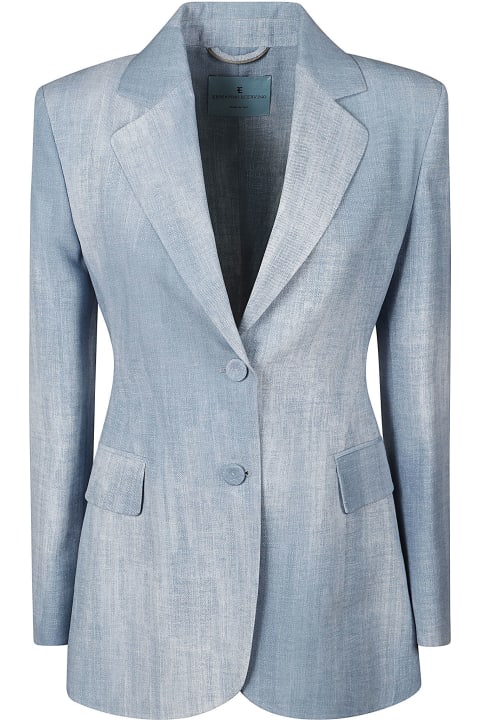 Fashion for Women Ermanno Scervino Rear Slit Two Buttons Velvet Blazer