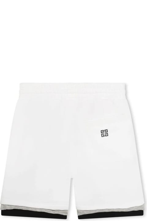 Givenchyのボーイズ Givenchy White Shorts With Front Logo