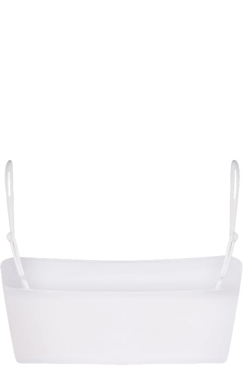 Homeware MC2 Saint Barth Woman Bandeau Top Swimsuit With Rhinestones