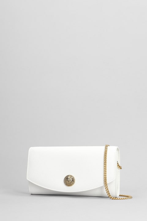 Balmain Shoulder Bags for Women Balmain Clutch In White Leather