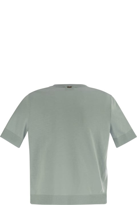 Herno Topwear for Women Herno Lyocell And Cotton T-shirt