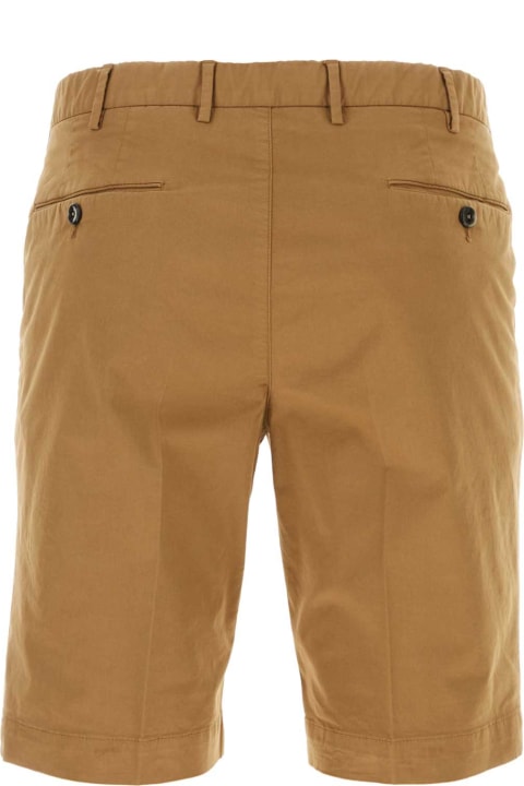 PT01 Pants for Men PT01 Camel Stretch Cotton Bermuda Shorts