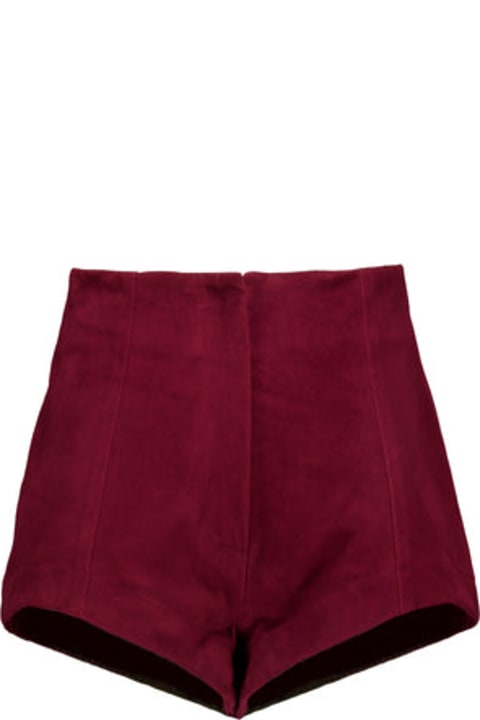 Amotea Clothing for Women Amotea Donna In Burgundy Suede