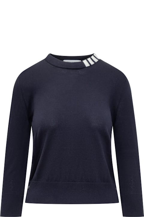 Homeware Thom Browne Navy Blue Cotton Sweater