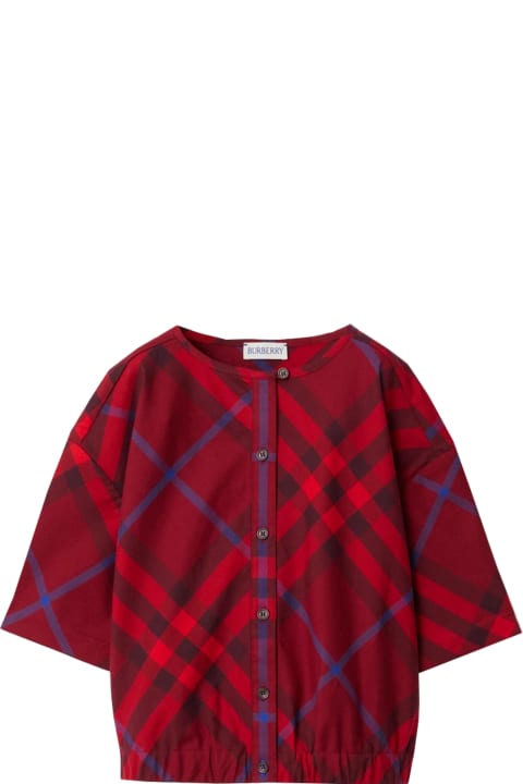 Fashion for Girls Burberry Check Cotton Blouse