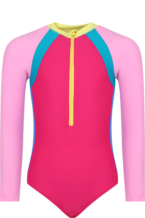 ガールズ 水着 Marc Jacobs Multicolor Swimsuit For Girl With Logo
