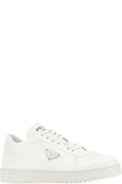 Prada for Men Prada White Leather Sneakers