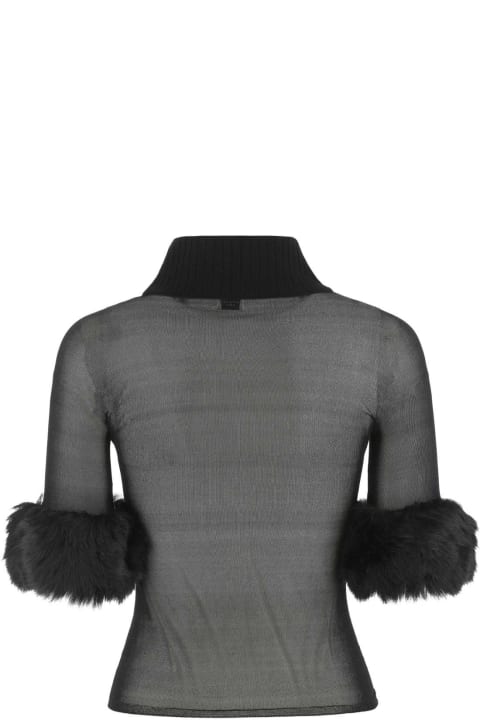 Saint Laurent Sweaters for Women Saint Laurent Black Silk Top