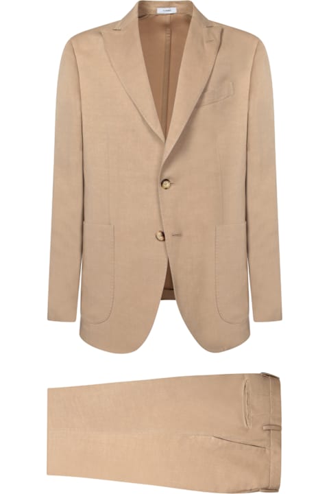 Homeware Boglioli Beige Cotton And Lycra Suit