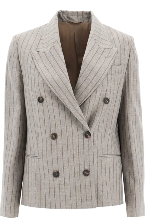 Brunello Cucinelli Coats & Jackets for Women Brunello Cucinelli Double-breasted Moulinã© P