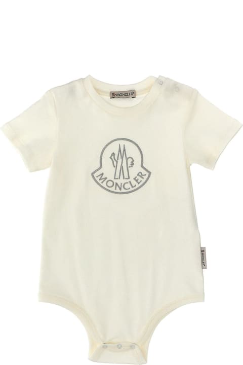 Moncler for Baby Girls Moncler Embroidered Logo Bodysuit