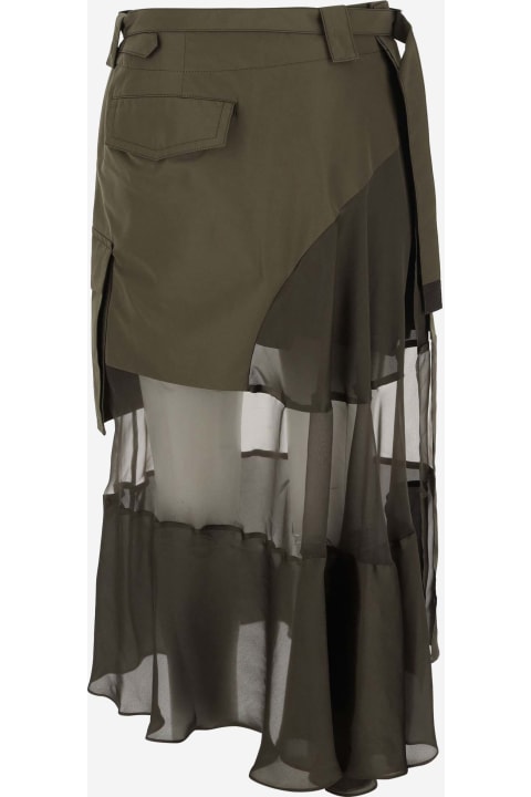 Sacai for Women Sacai Nylon Midi Skirt