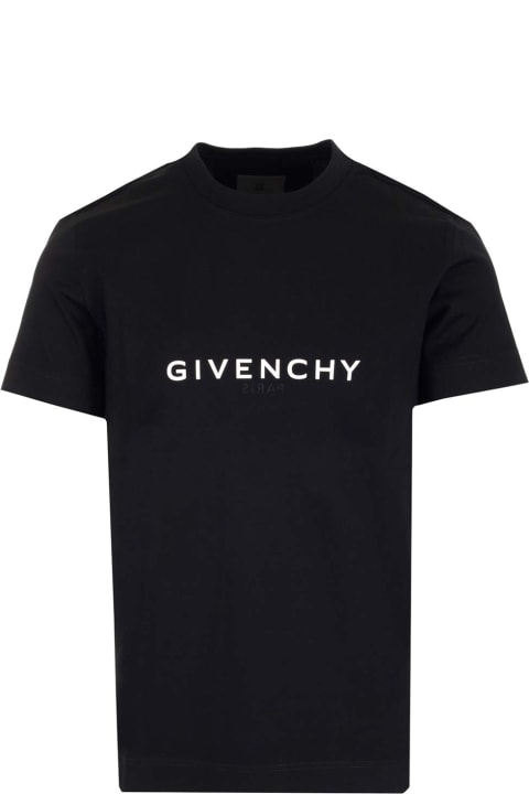 Givenchy Topwear for Men Givenchy Black 'givenchy Paris Reverse' T-shirt