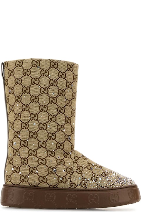 Gucci Boots for Women Gucci Gg Supreme Fabric Ankle Boots