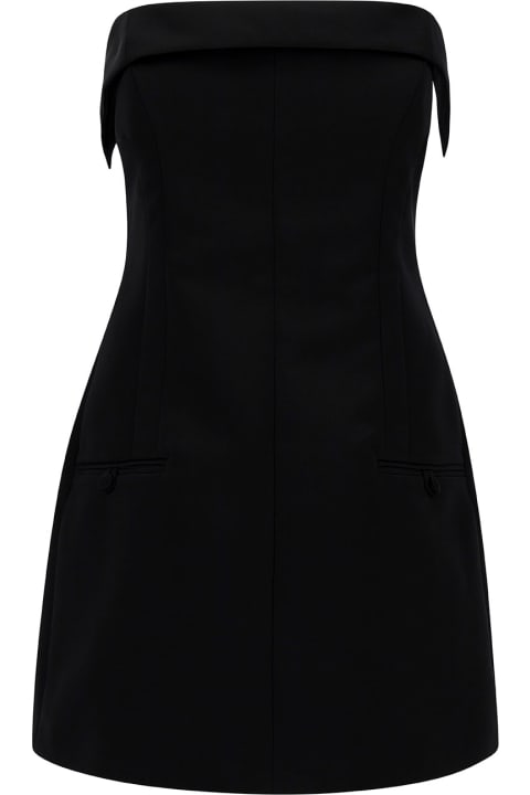 Fashion for Women Philosophy di Lorenzo Serafini Mini Black Bustier Dress In Duchesse Woman