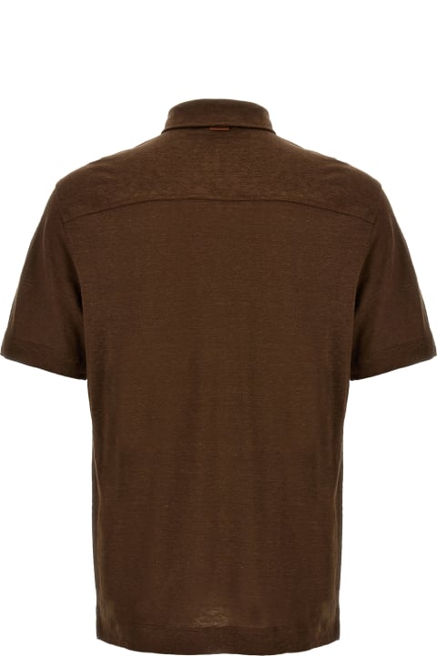 Topwear for Men Zegna Linen Polo Shirt