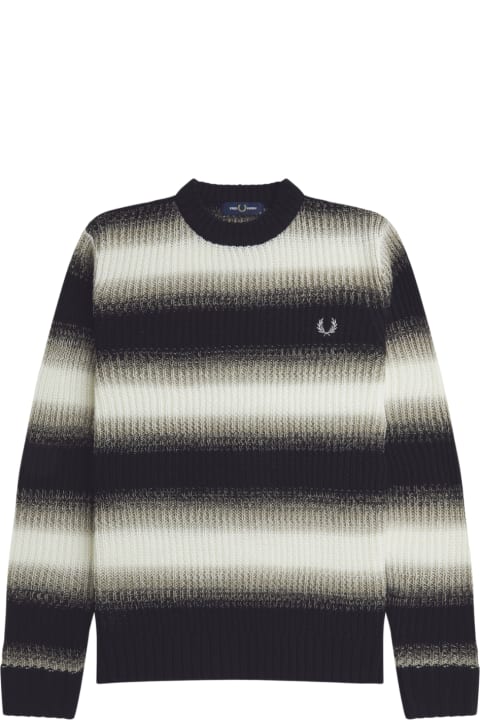 Fred Perry Sweaters for Men Fred Perry Fp Striped Open Knit Jumper