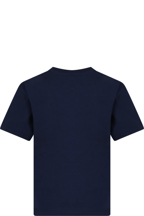 MSGM T-Shirts & Polo Shirts for Boys MSGM Blue T-shirt For Kids With Logo