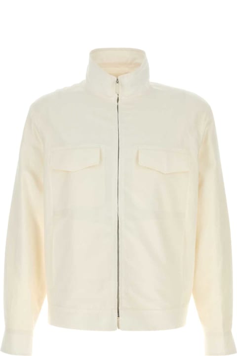 Zegna for Men Zegna White Cotton Blend Shirt
