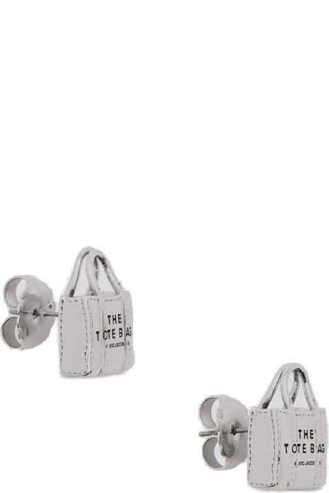 Marc Jacobs Jewelry for Women Marc Jacobs Tote Bag Logo Engraved Stud Earrings