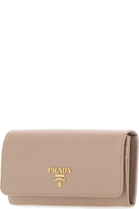 Wallets for Women Prada Powder Pink Leather Wallet