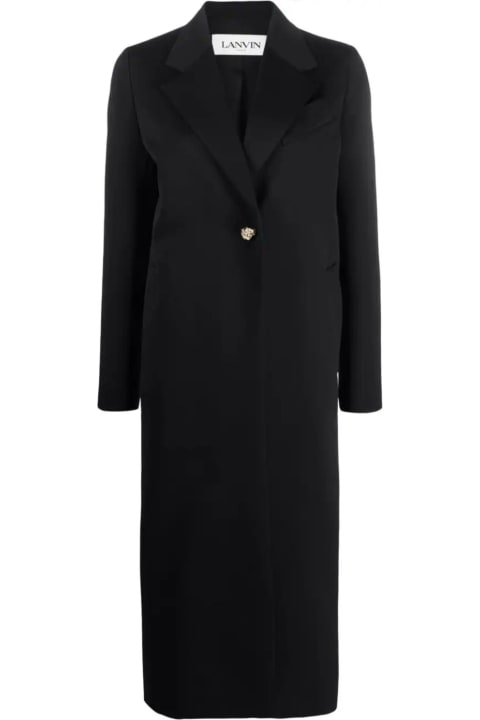 Coats & Jackets for Women Lanvin Black Single-breasted Tailored Coat