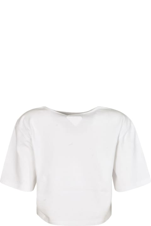 Prada Topwear for Women Prada Logo Cropped T-shirt