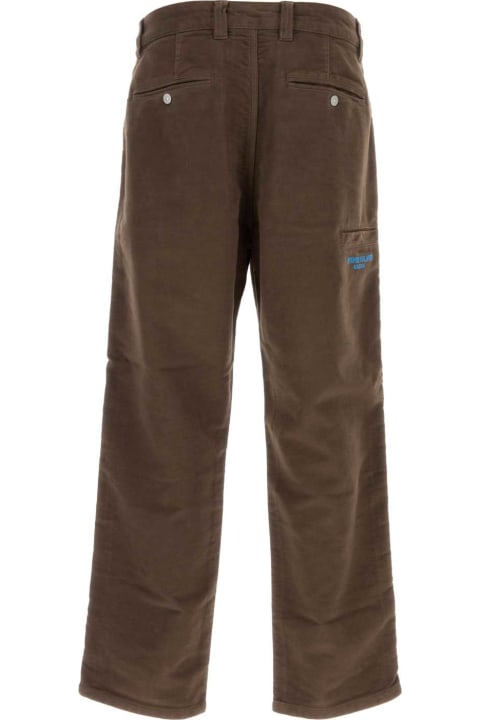 Pants for Men Stone Island Brown Cotton Loose Pant