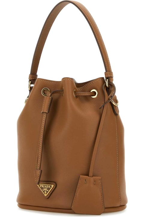 Prada Caramel Leather Re-edition 1978 Bucket Bag