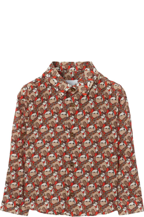 Topwear for Baby Boys Burberry Brown/multicolor Shirt Baby Boy