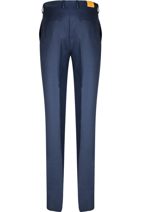 Tagliatore Pants for Men Tagliatore One-pleat Blue Pants