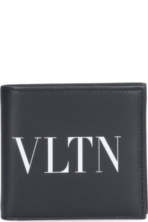 メンズ Valentino Garavaniの財布 Valentino Garavani Black 'vltn' Wallet