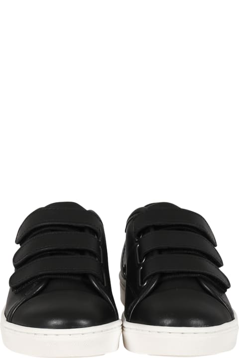 Lanvin Shoes for Boys Lanvin Black Sneakers For Kids With Logo