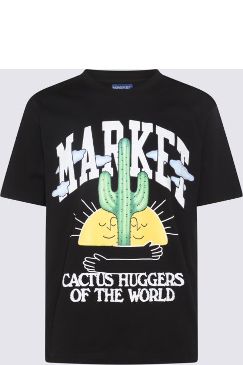 Market Men Market Black Cotton Cactus Lover T-shirt