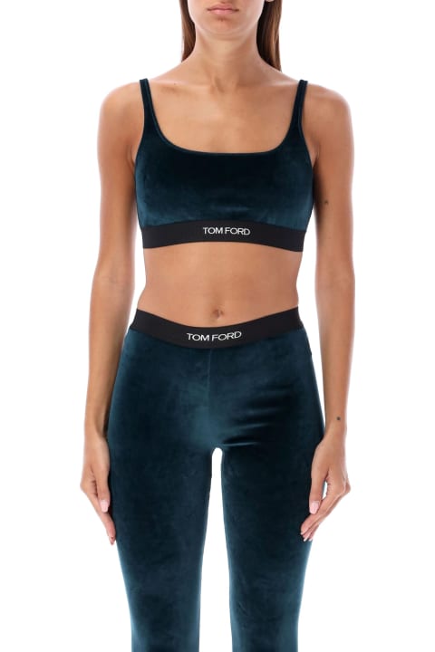 Topwear for Women Tom Ford Stretch Velvet Bralette