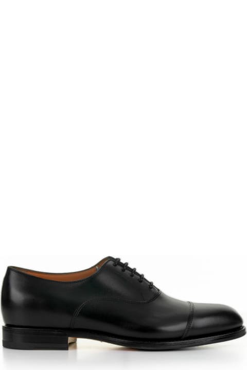 Loafers & Boat Shoes for Men Santoni Francesina In Black Calfskin