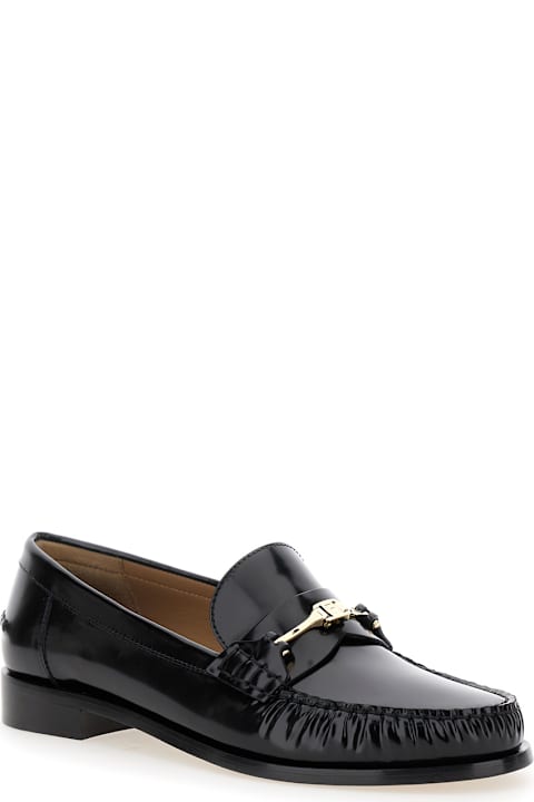 أدوات منزلية Ferragamo 'harry' Slip-on Loafer With Chain Detail In Leather Woman