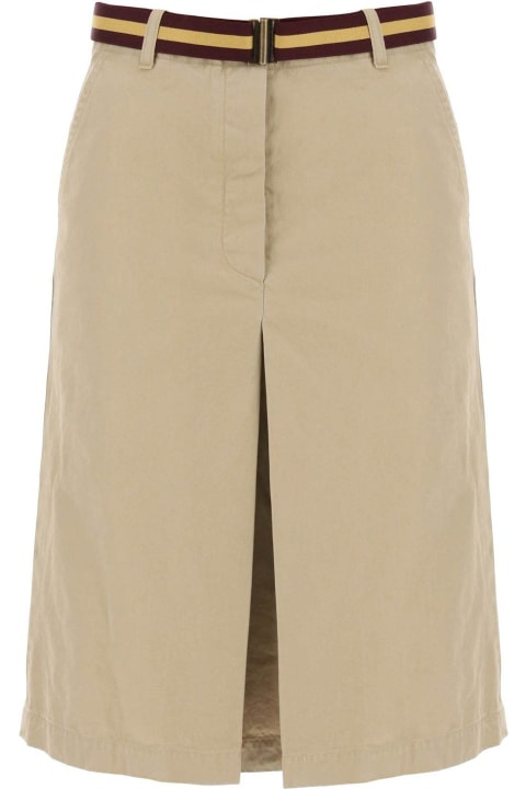 ウィメンズ Dries Van Notenのスカート Dries Van Noten Slit Detailed Belted Skirt