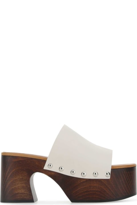 Marni for Women Marni Ivory Leather Clogs