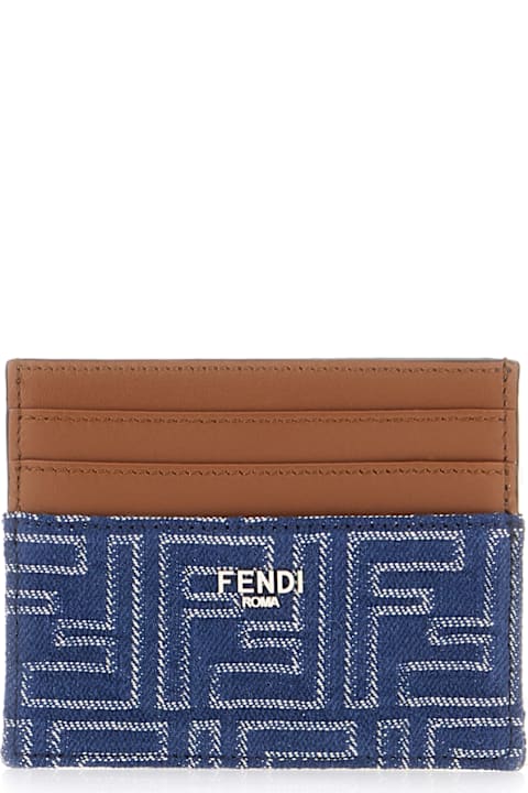 Fashion for Men Fendi Embroidered Fabric Card Holder