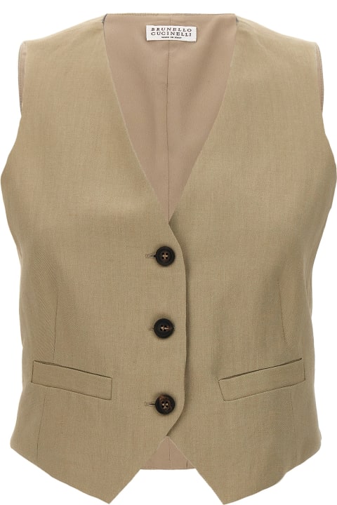 Brunello Cucinelli for Women Brunello Cucinelli Cropped Vest