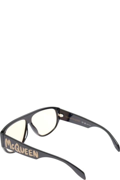 Graffiti Mask Black Sunglasses Alexander Mcqueen Woman