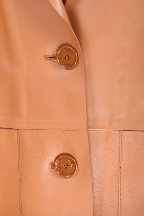 Fashion for Women DROMe Drome Jackets Leather Brown