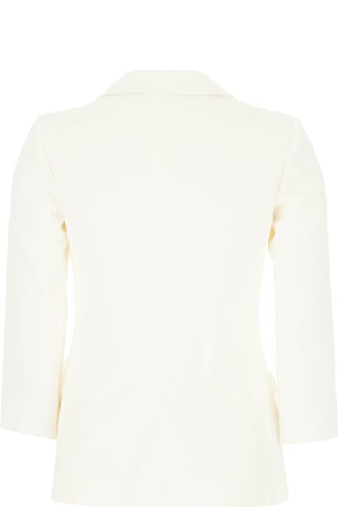 Elisabetta Franchi for Women Elisabetta Franchi White Stretch Viscose Blazer