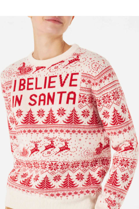Homeware MC2 Saint Barth Woman Sweater With Christmas Print