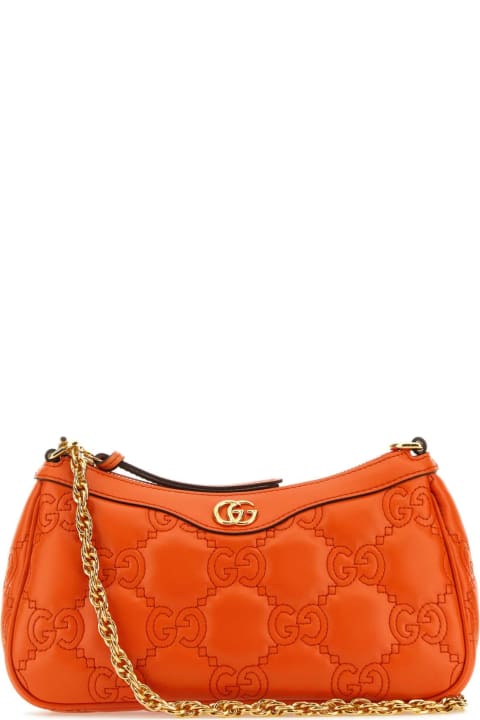 Gucci Shoulder Bags for Women Gucci Orange Leather Handbag